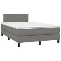 Letto a Molle Materasso e LED Grigio Scuro 120x190cm in Tessutocod mxl 91682