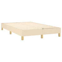 Letto a Molle con Materasso e LED Crema 120x190 cm in Tessuto 3270079
