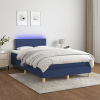 Letto a Molle con Materasso e LED Blu 120x190 cm in Tessuto 3270087