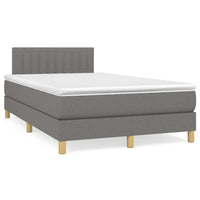 Letto a Molle Materasso e LED Grigio Scuro 120x190cm in Tessutocod mxl 111179