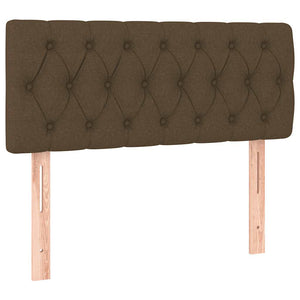 vidaXL Letto a Molle Materasso e LED MarroneScuro 120x190cm in Tessuto