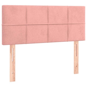 Letto a Molle con Materasso e LED Rosa 120x190 cm in Velluto 3270158