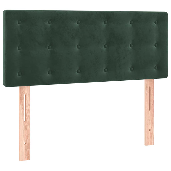 Letto a Molle con Materasso e LED Verde Scuro 120x190cm Velluto 3270180