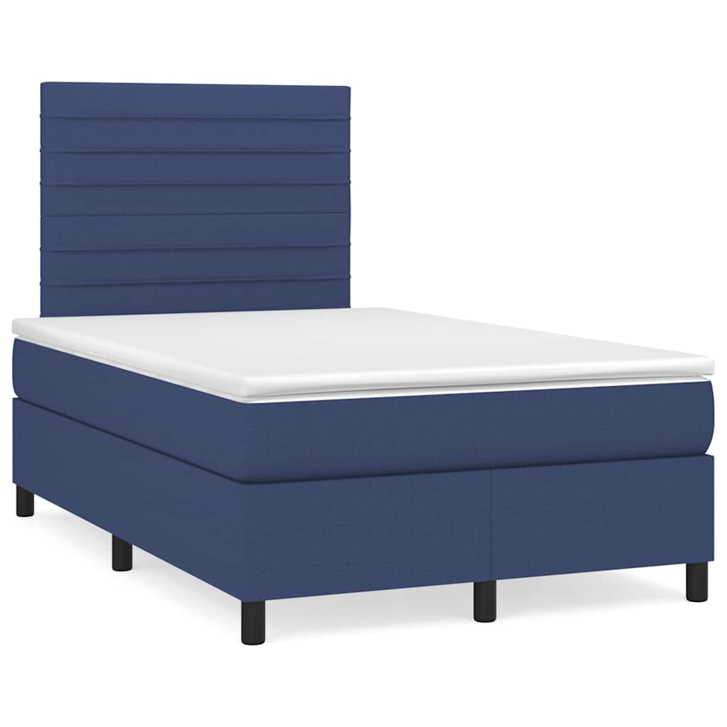 Letto a Molle con Materasso e LED Blu 120x190 cm in Tessuto 3270210