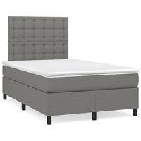 Letto a Molle Materasso e LED Grigio Scuro 120x190cm in Tessutocod mxl 115797