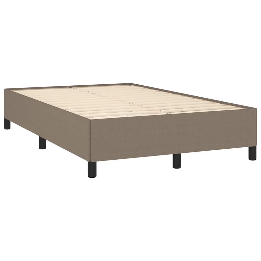Letto a Molle con Materasso e LED Tortora 120x190 cm in Tessuto
