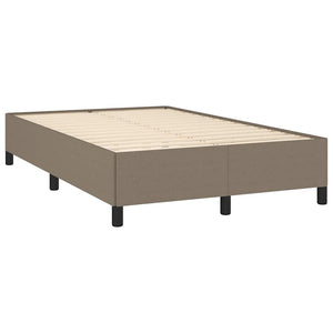 Letto a Molle con Materasso e LED Tortora 120x190 cm in Tessuto