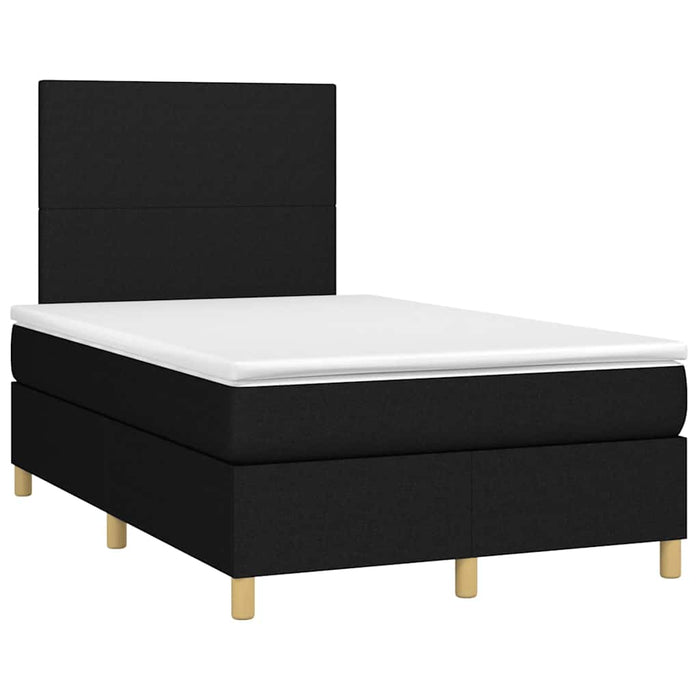 Letto a Molle con Materasso e LED Nero 120x190 cm in Tessuto 3270234