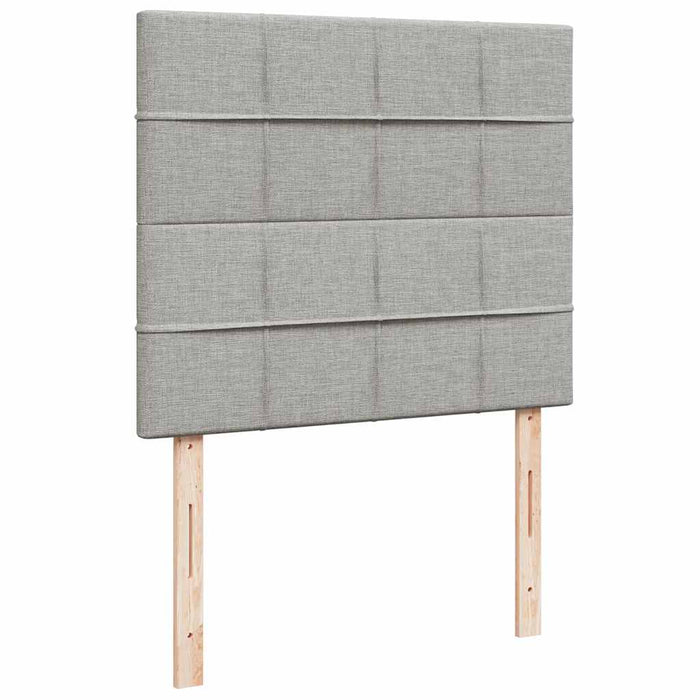 Letto a Molle Materasso e LED Grigio Chiaro 120x190 cm Tessuto 3270246