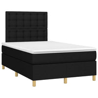 Letto a Molle con Materasso e LED Nero 120x190 cm in Tessuto 3270276