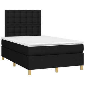 Letto a Molle con Materasso e LED Nero 120x190 cm in Tessuto 3270276