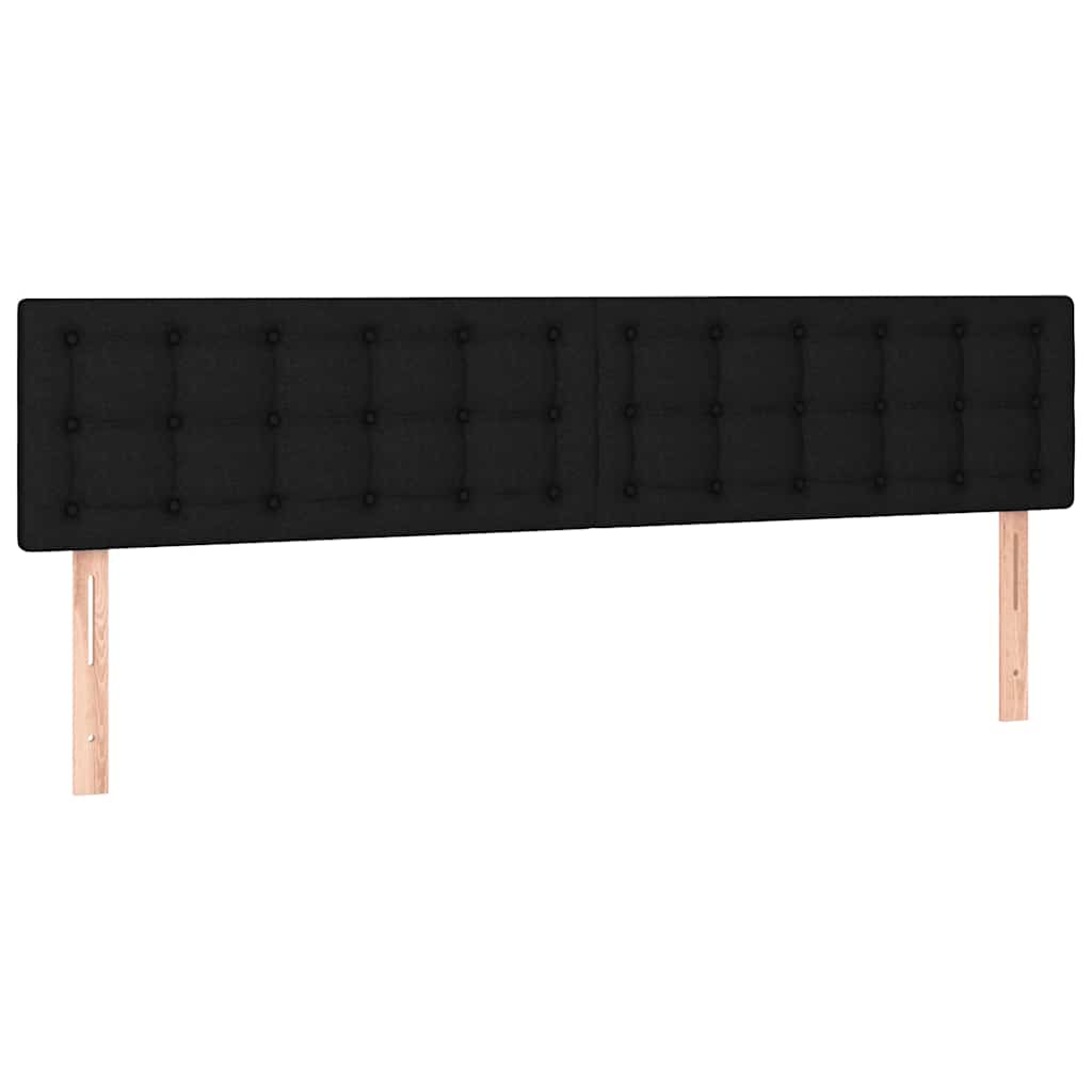 Letto a Molle con Materasso e LED Nero 120x190 cm in Tessuto