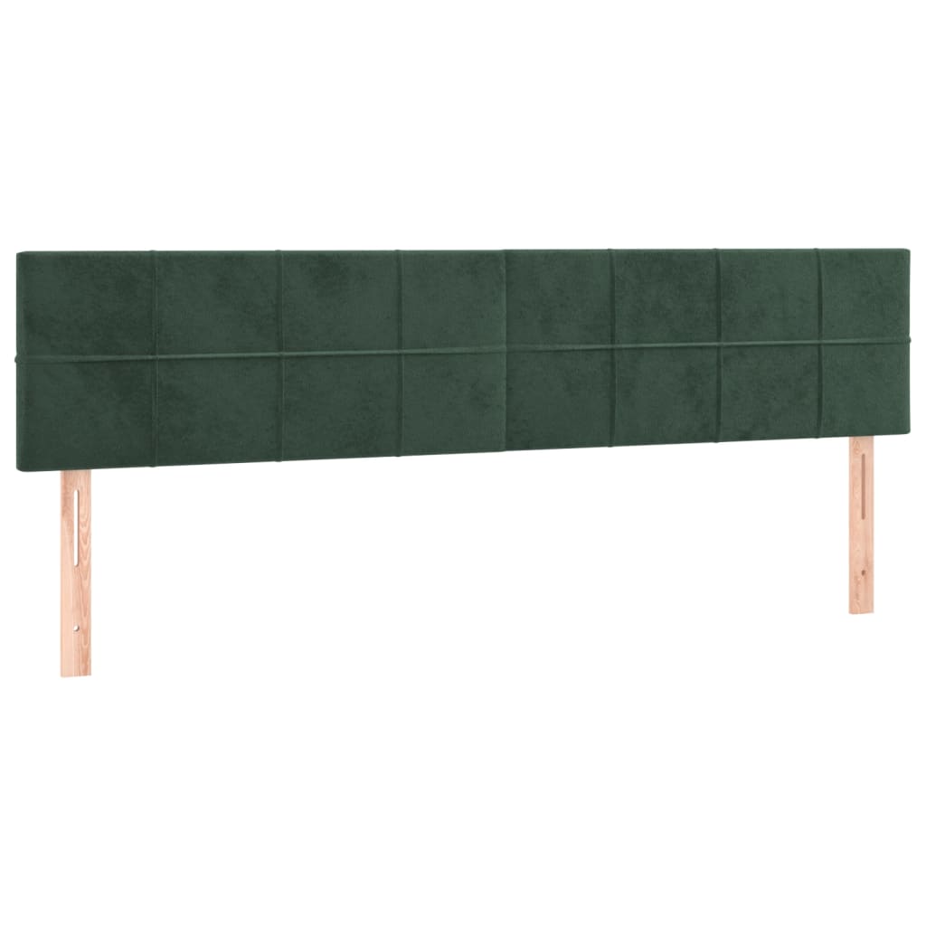 Letto a Molle con Materasso e LED Verde Scuro 120x190cm Velluto 3270314