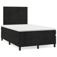 Letto a Molle con Materasso e LED Nero 120x190 cm in Velluto 3270325