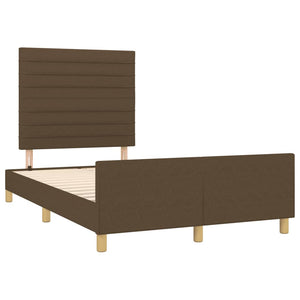 Giroletto senza Materasso-Struttura Letto Marrone Scuro 80x200 cm in Tessuto 949571