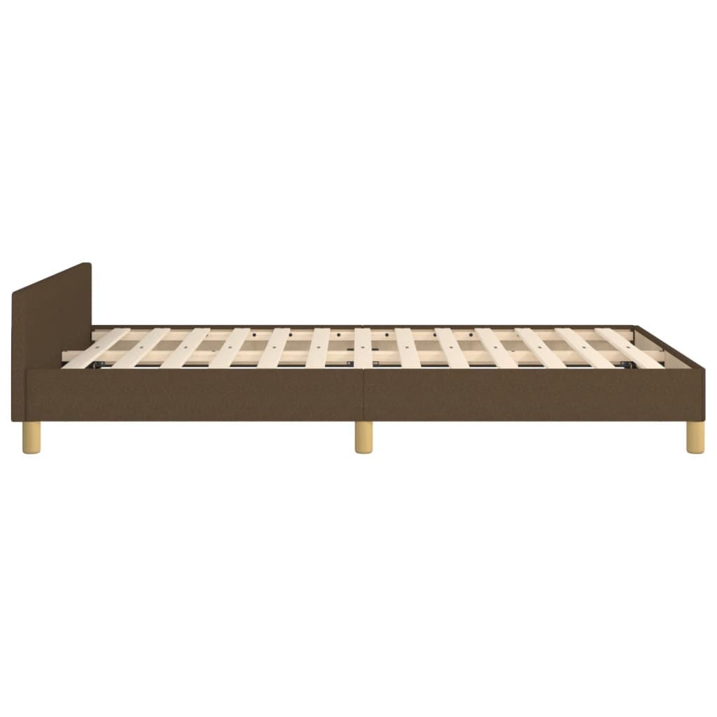 Giroletto senza Materasso-Struttura Letto Marrone Scuro 80x200 cm in Tessuto 949571