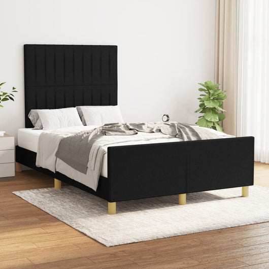 Giroletto senza Materasso-Struttura Letto Nero 120x190 cm in Tessuto 810882
