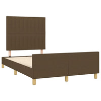 Giroletto senza Materasso-Struttura Letto Marrone Scuro 80x200 cm in Tessuto 149127