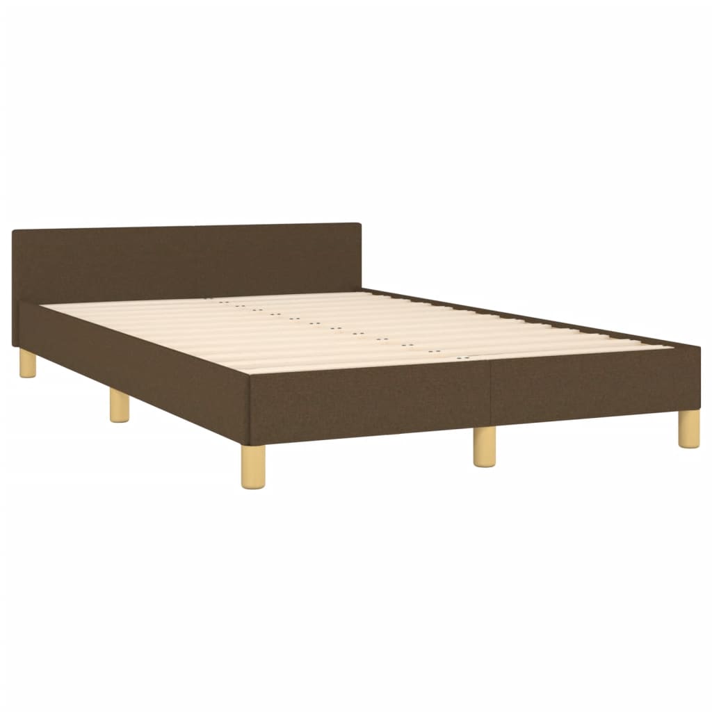 Giroletto senza Materasso-Struttura Letto Marrone Scuro 80x200 cm in Tessuto 149127