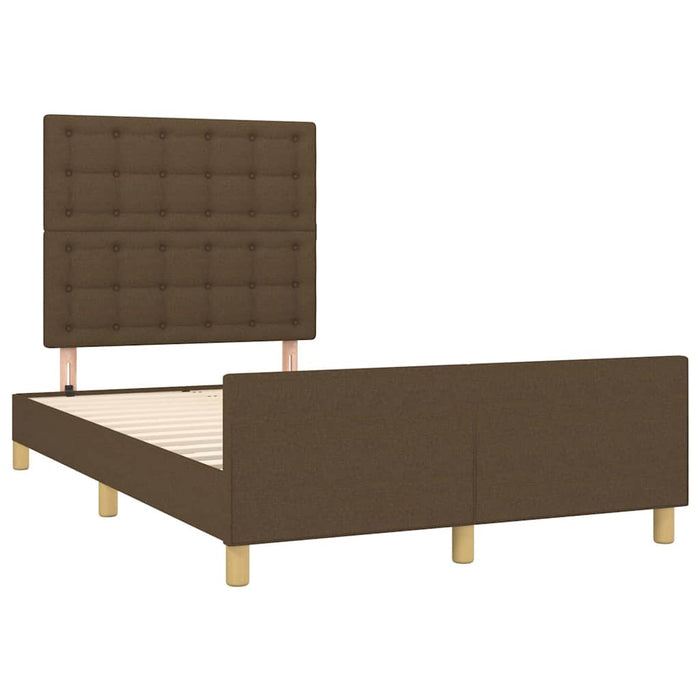 Giroletto senza Materasso-Struttura Letto Marrone Scuro 80x200 cm in Tessuto 202003