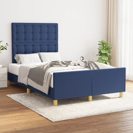 Giroletto senza Materasso-Struttura Letto Blu 120x190 cm in Tessuto 613490