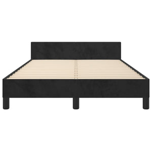 Giroletto senza Materasso-Struttura Letto Nero 120x190 cm Velluto 472415