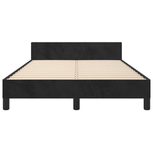Giroletto senza Materasso-Struttura Letto Nero 120x190 cm Velluto 596766