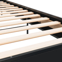 Giroletto Nero 75x190 cm in Legno Multistrato e Metallo 845557