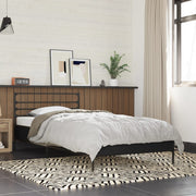 Giroletto-Struttura Letto Nero 90x200 cm in Legno Multistrato e Metallo 820921