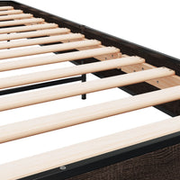 Giroletto Rovere Marrone 90x200 cm Legno Multistrato e Metallo 845586