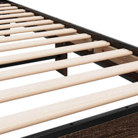 Giroletto Rovere Marrone 90x190 cm Legno Multistrato e Metallo 845821