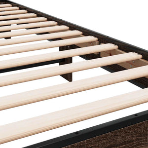 Giroletto Rovere Marrone 90x190 cm Legno Multistrato e Metallo 845821