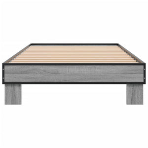 Giroletto Grigio Sonoma 100x200 cm Legno Multistrato e Metallo 845870