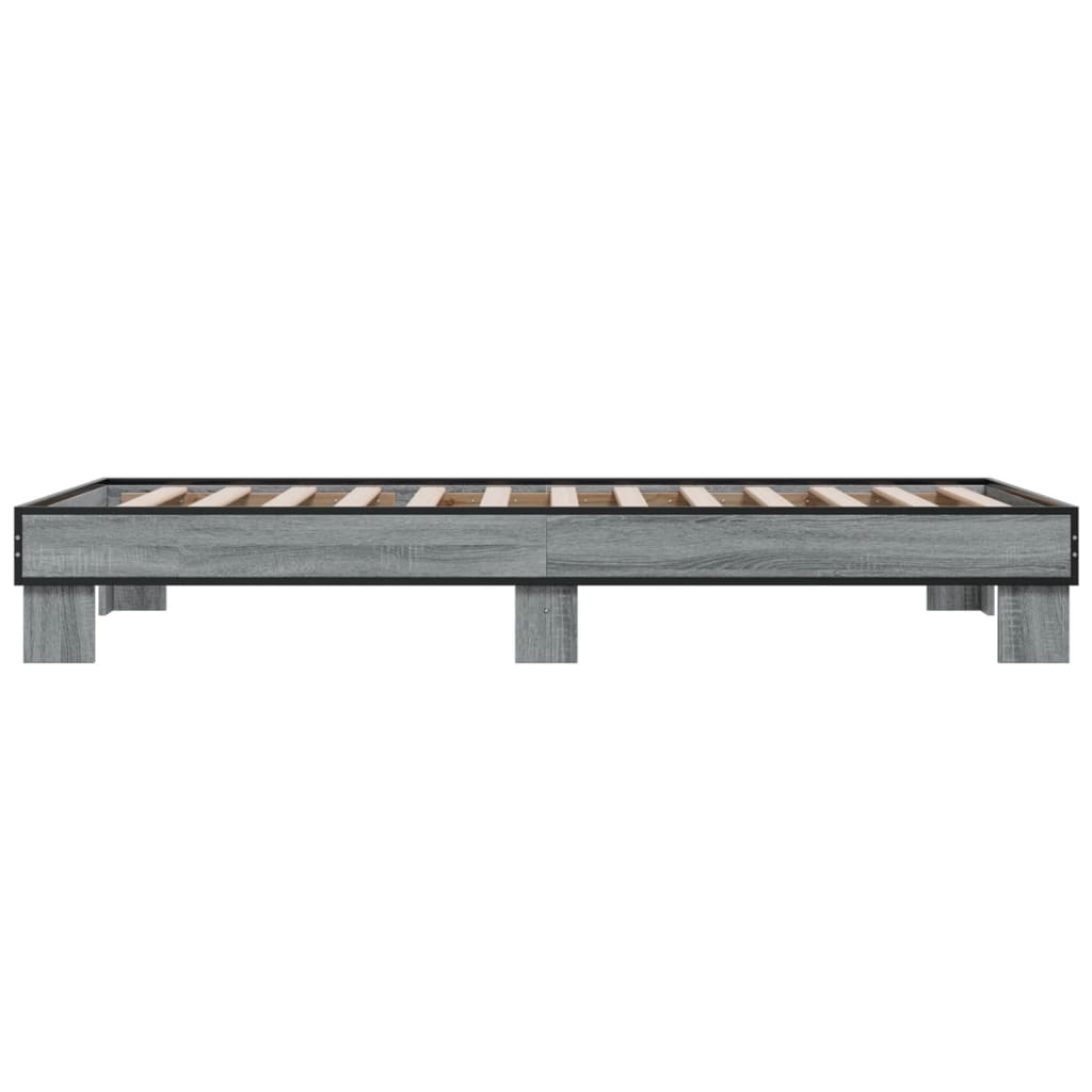 Giroletto Grigio Sonoma 100x200 cm Legno Multistrato e Metallo 845870