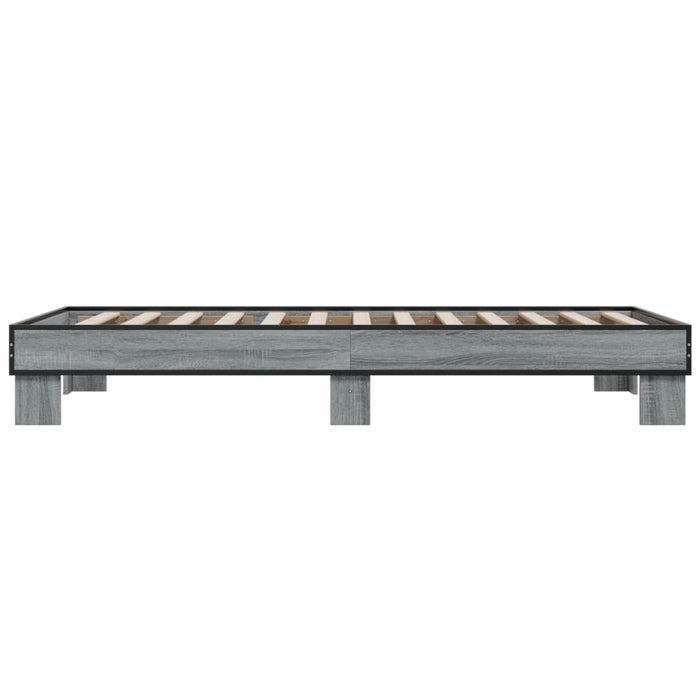 Giroletto Grigio Sonoma 100x200 cm Legno Multistrato e Metallo 845870