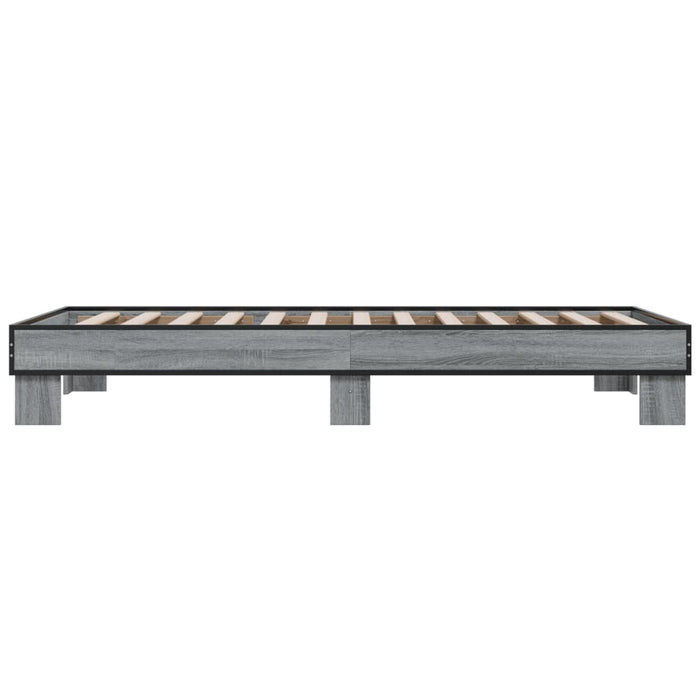 Giroletto Grigio Sonoma 75x190cm in Legno Multistrato e Metallo 845880