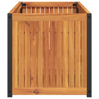 Fioriera da Giardino 110x45x44 cm in Legno Acacia e Acciaio