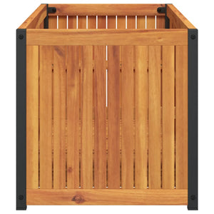 Fioriera da Giardino 110x45x44 cm in Legno Acacia e Acciaio