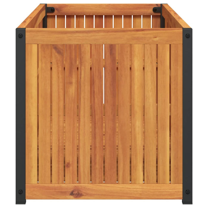 Fioriera da Giardino 110x45x44 cm in Legno Acacia e Acciaio
