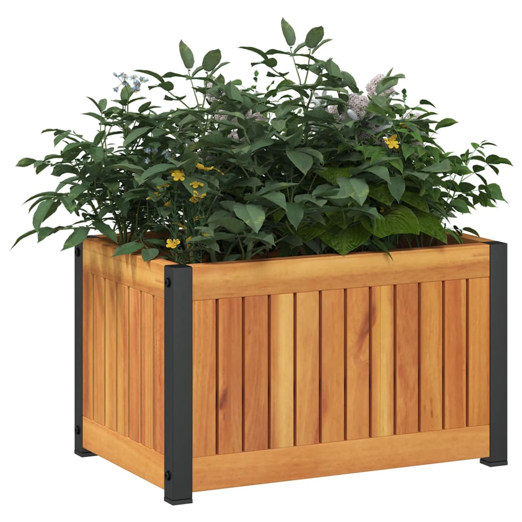 Fioriera da Giardino 45x30x27,5 cm in Legno Massello di Acacia
