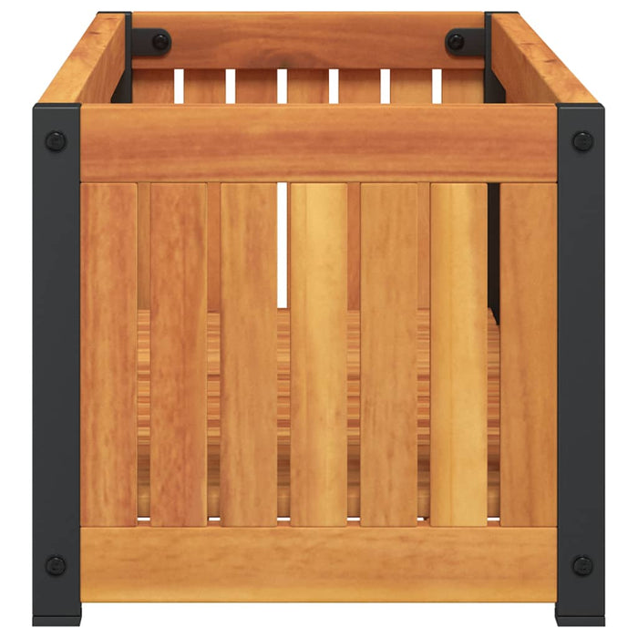 vidaXL Fioriera da Giardino 80x30x27,5 cm in Legno Massello di Acacia
