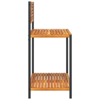 Tavolo da Invasatura 90x50x110 cm in Legno Acacia e Acciaio