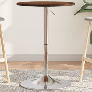 Tavolino da Bar Marrone Scuro Ã˜50x89,5 cm Legno Massello Roverecod mxl 116921