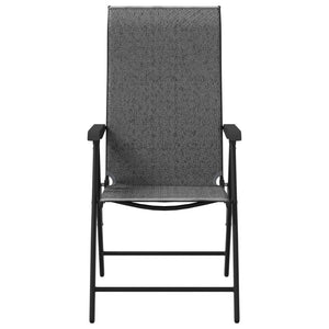 Sedie Pieghevoli da Giardino 4 pz Grigie in Polyrattan