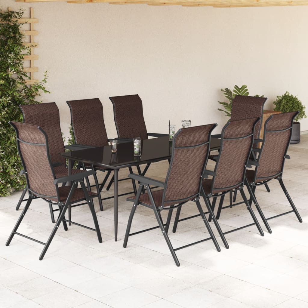 Sedie Pieghevoli da Giardino 8 pz Marroni in Polyrattan 3270611
