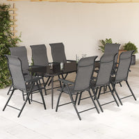 Sedie Pieghevoli da Giardino 8 pz Grigie in Polyrattan 3270613