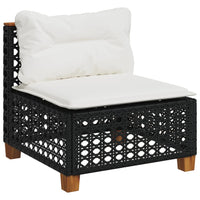 Set Divani da Giardino con Cuscini 7pz Nero Polyrattan 3261746