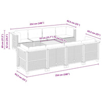 vidaXL Set Divano da Giardino 9 pz con Cuscini Beige in Polyrattan