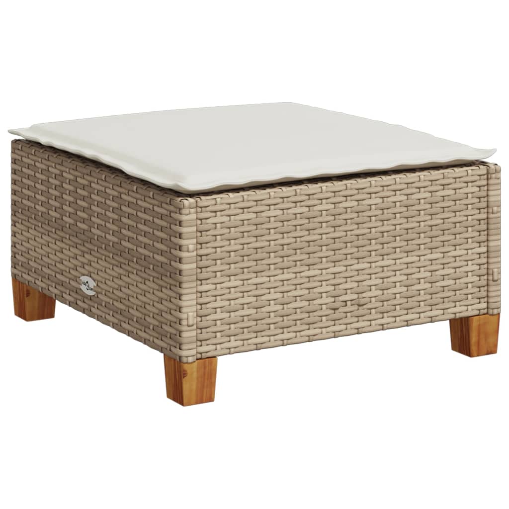 Set Divano da Giardino 4 pz con Cuscini-Sofa da Giardino-Divanetto da esterno Beige in Polyrattan 545333