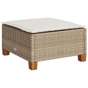Set Divano da Giardino 5 pz con Cuscini-Sofa da Giardino-Divanetto da esterno Beige in Polyrattan 571881